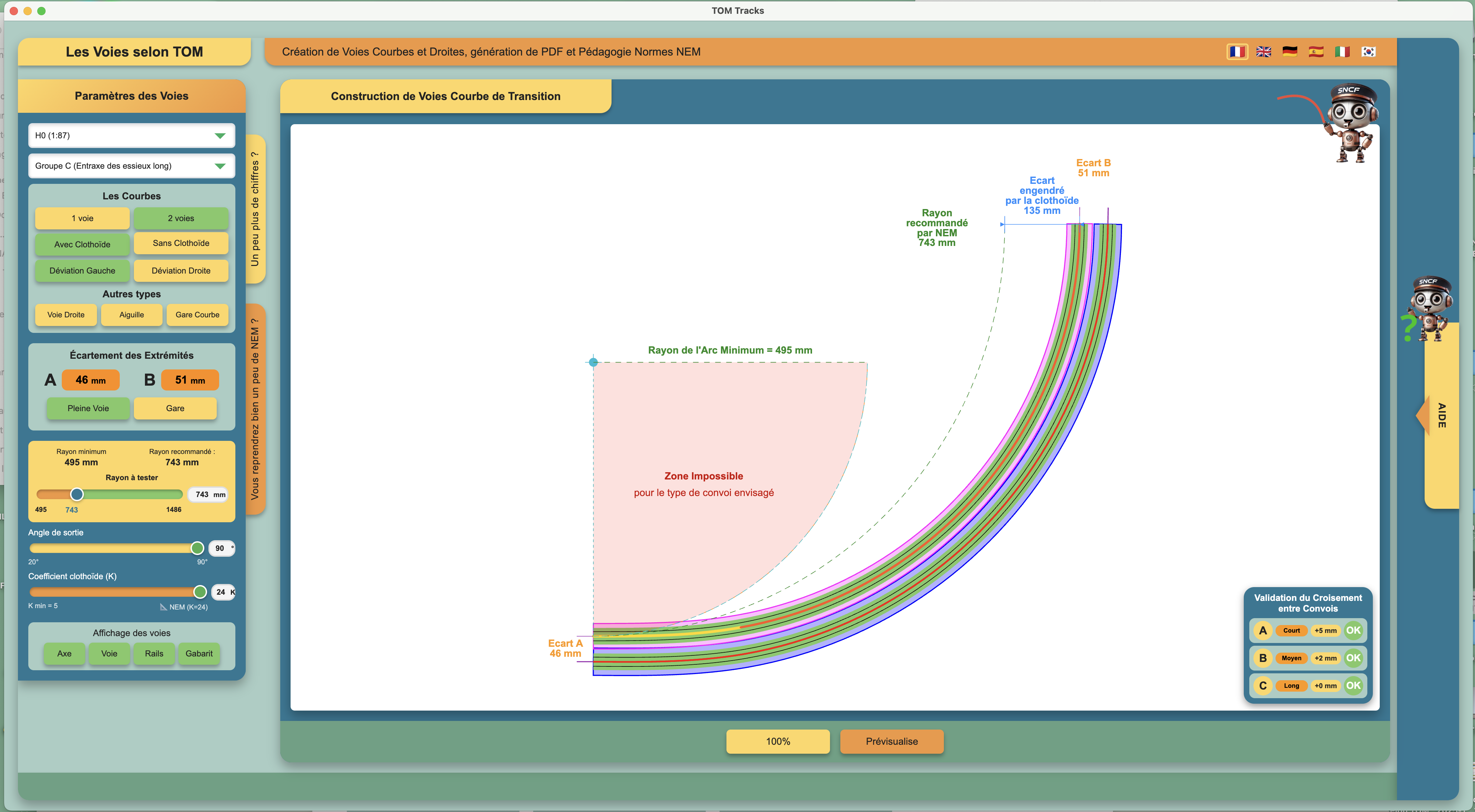 Interface TOM-Tracks